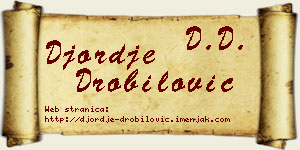 Đorđe Drobilović vizit kartica